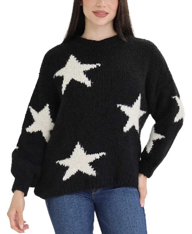 long pullover sweater travel chic -Star Sweater