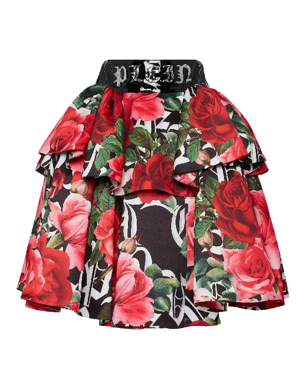 celery flare skirts -Blossom Skirt Dark Romance