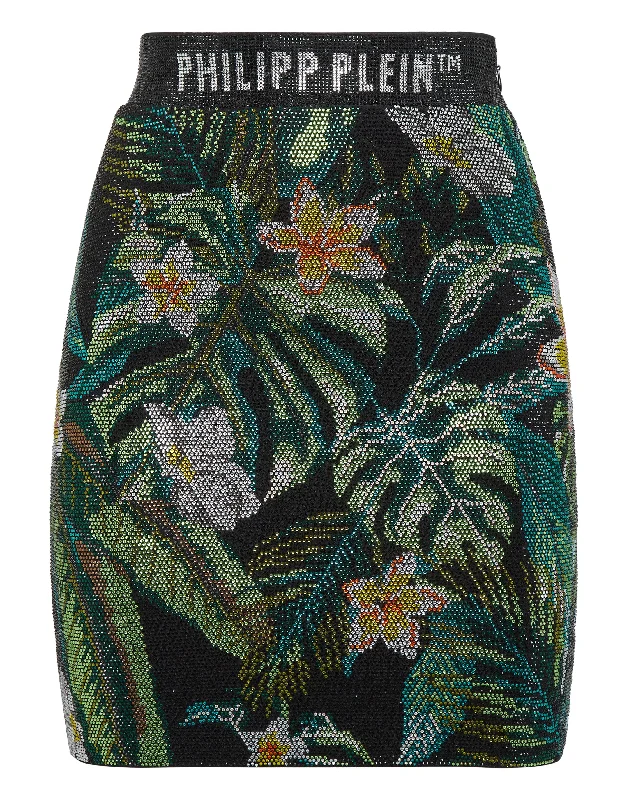 bow trim skirts -Crystal Mini Skirt Hawaii