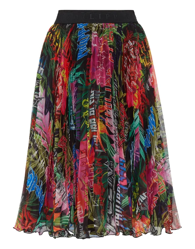 dusk purple skirts -Long Skirt Jungle Rock