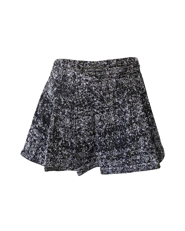 denim flow skirts -Proenza Schouler Tweed Skater Mini Skirt in Multicolor Cotton