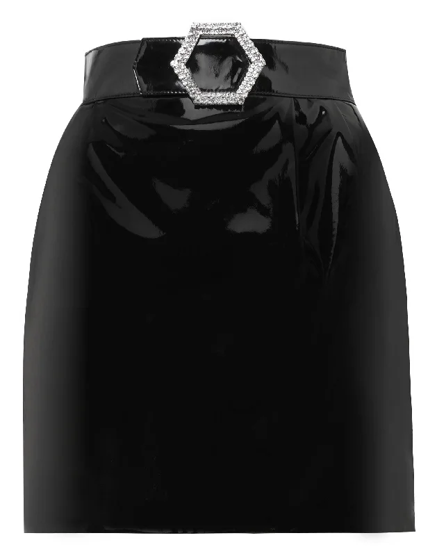 edge trim skirts -Short Skirt Killer  Latex