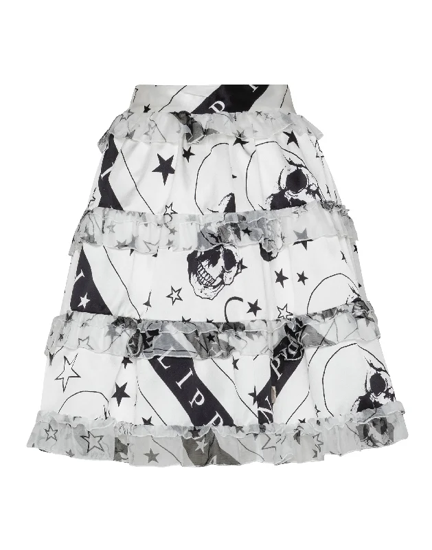 snow flow skirts -Short Skirt Stars and skull