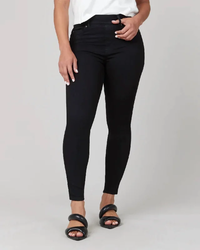 fern comfy pants -Ankle Skinny Jean In Clean Black