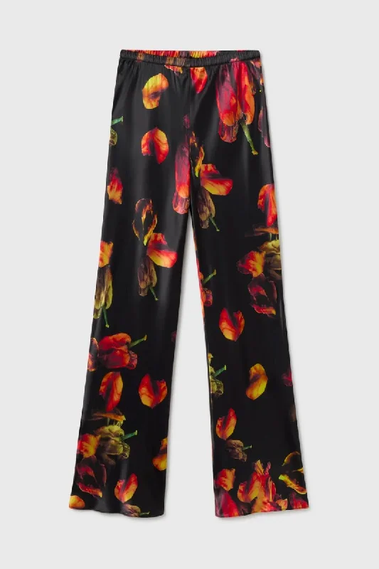 teen stretch pants -BIAS CUT PANTS-TULIPA BLACK