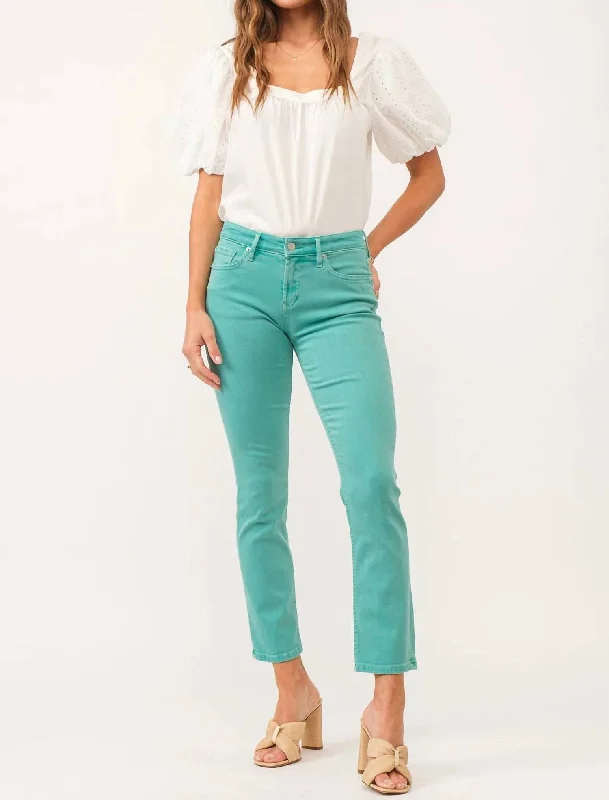 crisp stretch pants -Blaire Jeans In Aquatic Awe