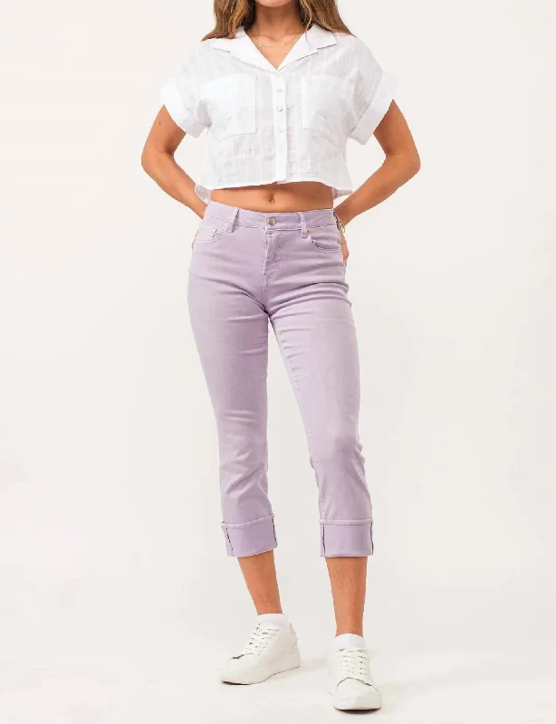 plus distressed pants -Blaire Jeans In Orchid Petal