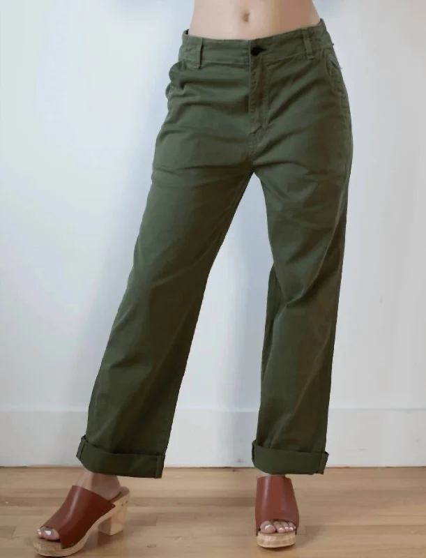 saffron striking pants -Chino Twill In Fatigue