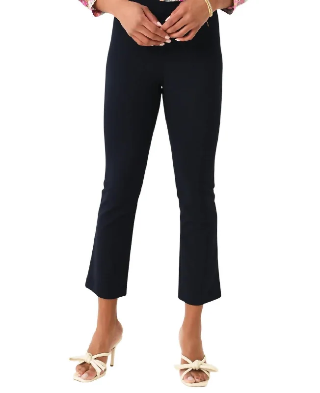 fern comfy pants -Crop Flare Trouser In Coastal