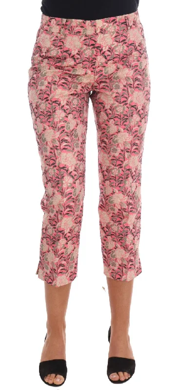 short cargo pants -Dolce & Gabbana Elegant Floral Brocade Women's Pants