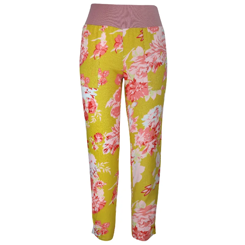 petite stretch pants -Gerrie Pull On Pant Coral Floral