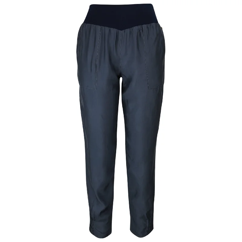 wave fit pants -Gerrie Pull On Pant Navy Cupro