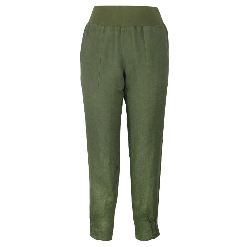 indigo stretch pants -Gerrie Pull On Pant Olive