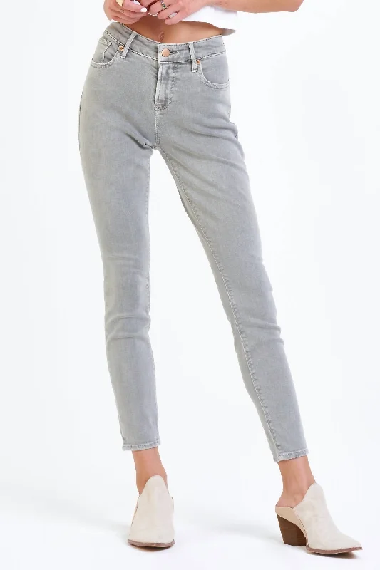 smart fit pants -Gisele Mid Rise Skinny Jean In Desert Sage