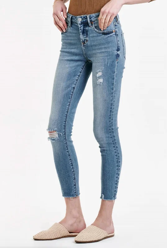 value stretch pants -Gisele Tahiti Mid Rise Skinny Jean In Denim