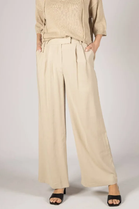 newborn rest pants -High Waisted Trouser In Khaki