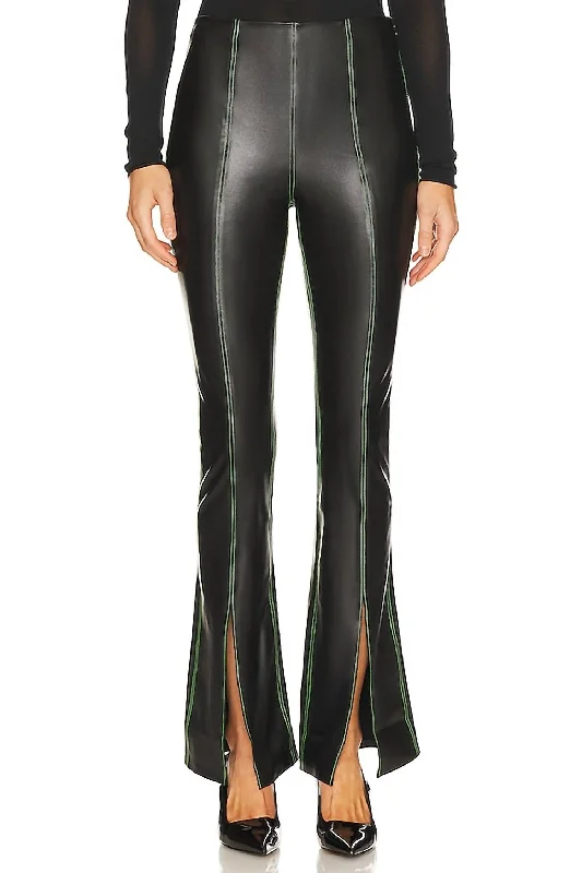 button waist pants -Iver Pants In Black