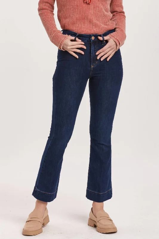 soft drop pants -Jeanne High Rise Cropped Flare Jeans In Star Demand