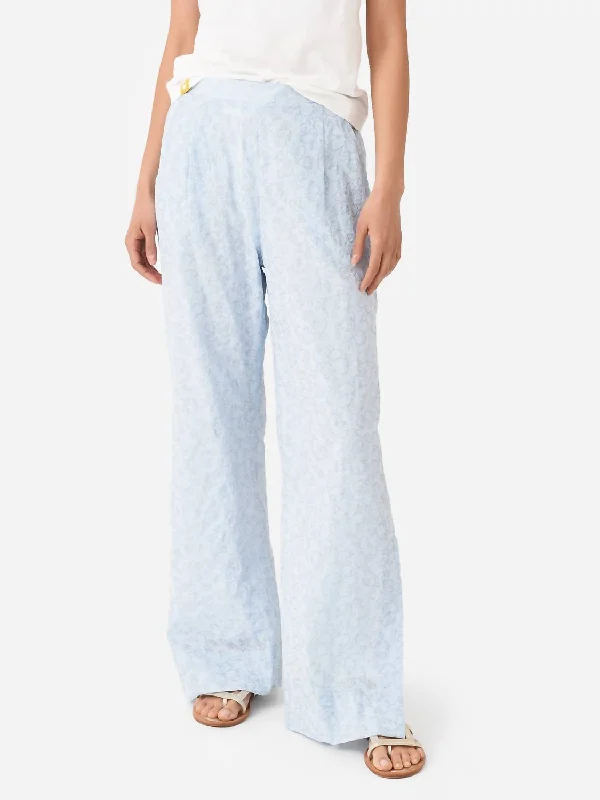 flap line pants -Jules Pant In Sky Bloom