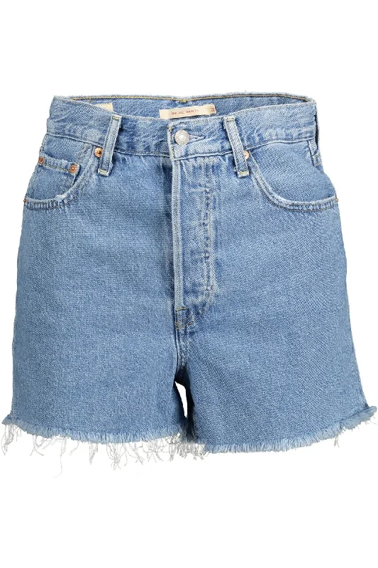 orchid stripe pants -Levi's Chic Fringed Hem blue Shorts in  Women's blue