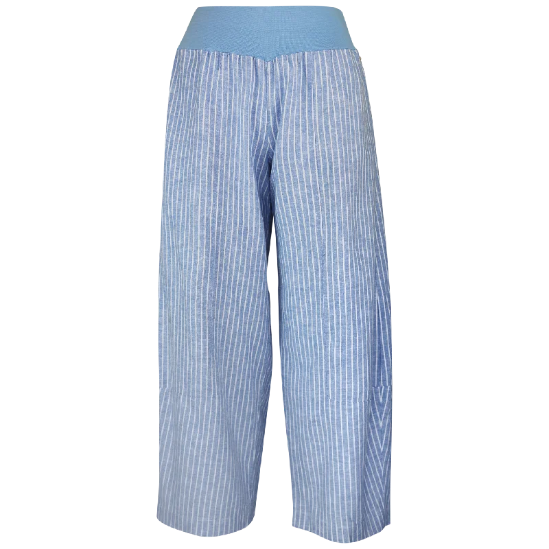 cargo fit pants -Lotti Raw P/on Wideleg Cflower Stripe Pant