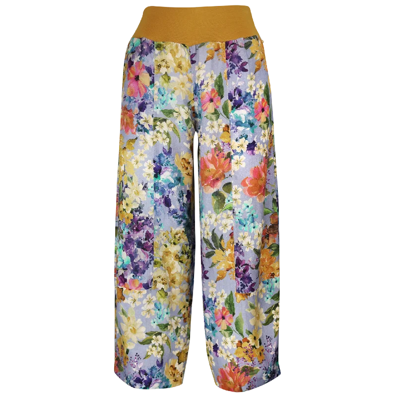 scarlet easy pants -Lotti Raw P/on Wideleg Multi Floral Pant