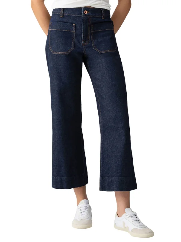 plum stretch pants -Marine Denim Pants In Magnetic