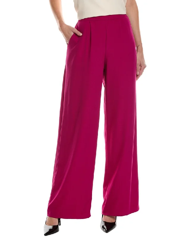 cranberry rest pants -MEIVEN Pleated Pull-On Pant