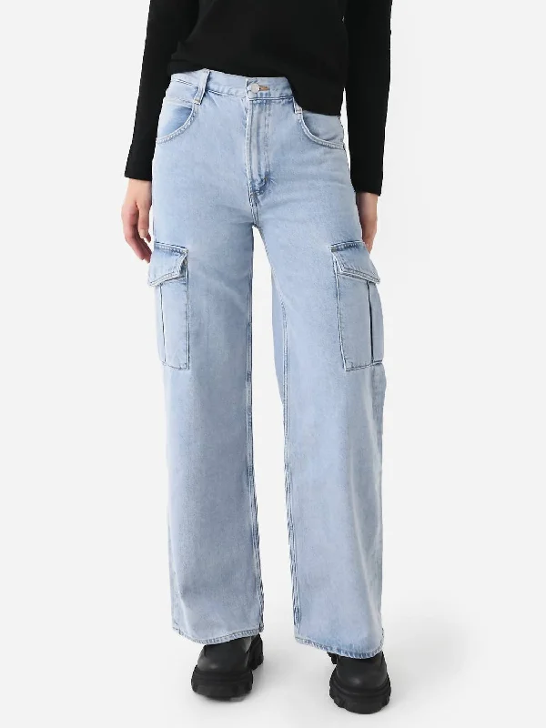 hazel stretch pants -Minka Cargo Jean In Realm