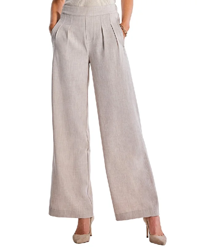 khaki clean pants -NIC + ZOE Bi-Stretch Twill Wide-Leg Pant