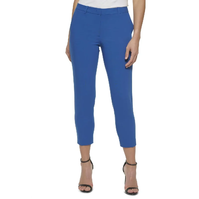 side stripe pants -Petites Womens Dressy Pull On Ankle Pants