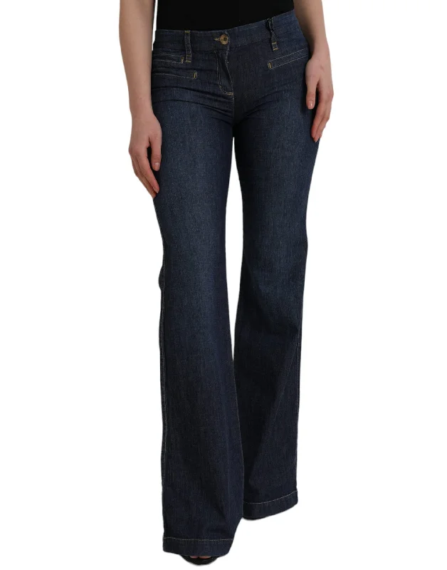 flare stretch pants -PLEIN SUD   Cotton Bootcut  Women's Jeans