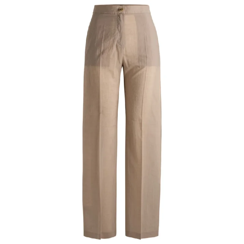 relaxed stretch pants -Relaxed-fit trousers