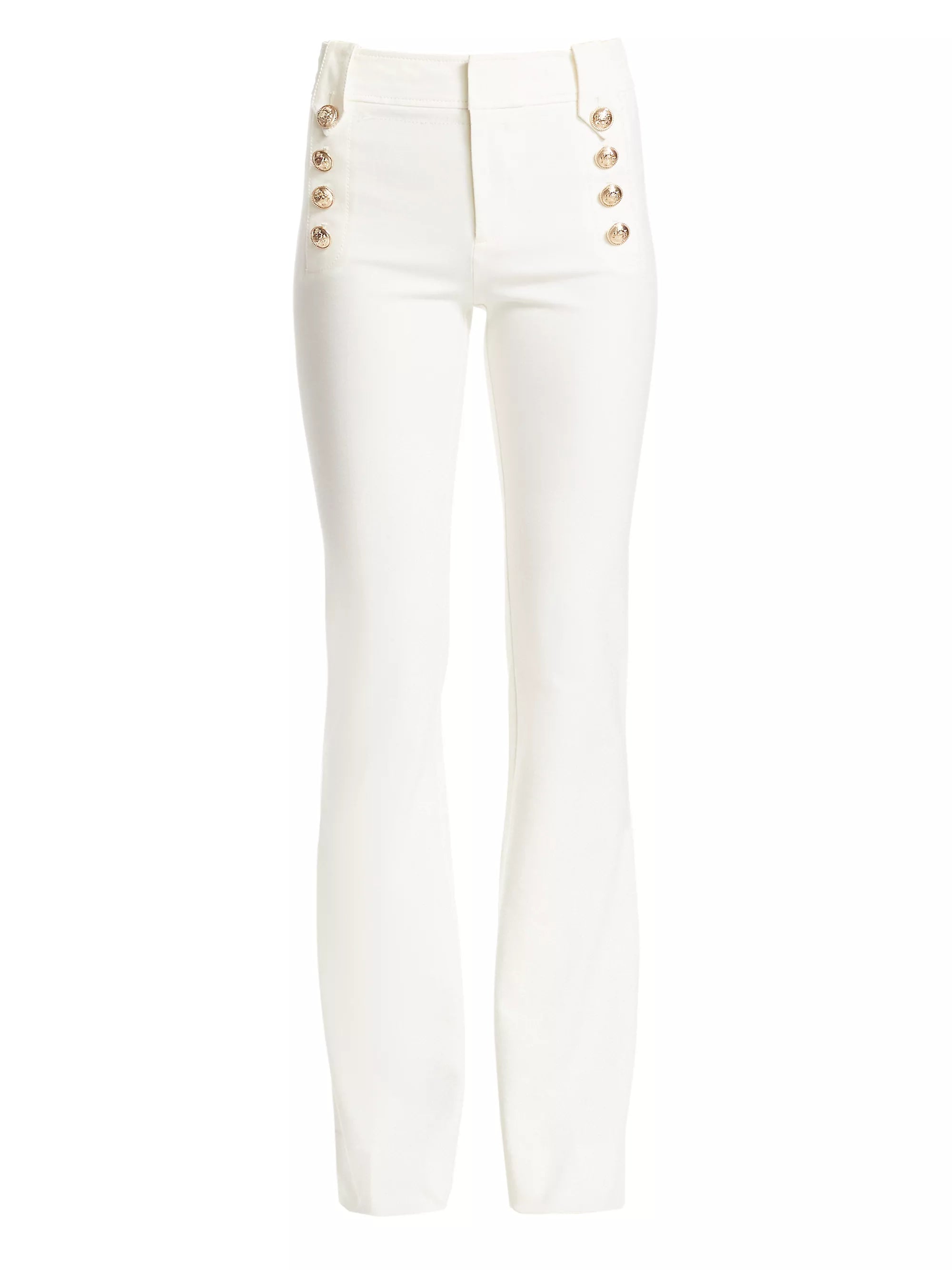 rose striking pants -DEREK LAM ROBERTSON FLARE TROUSER SOFT WHITE