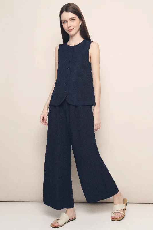 olive pants -Roxie 2-Piece Smart Pants Suit Navy