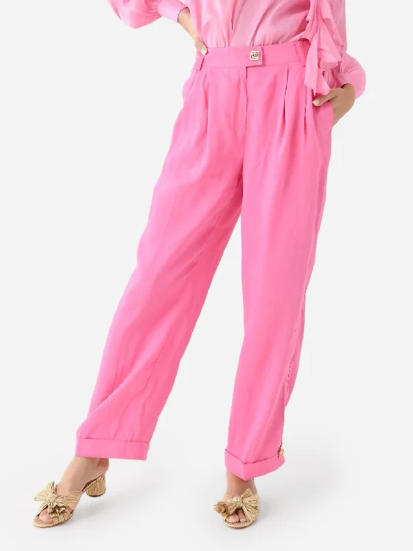 swing tough pants -Sentiment Tailored Pant In Brilliant Pink