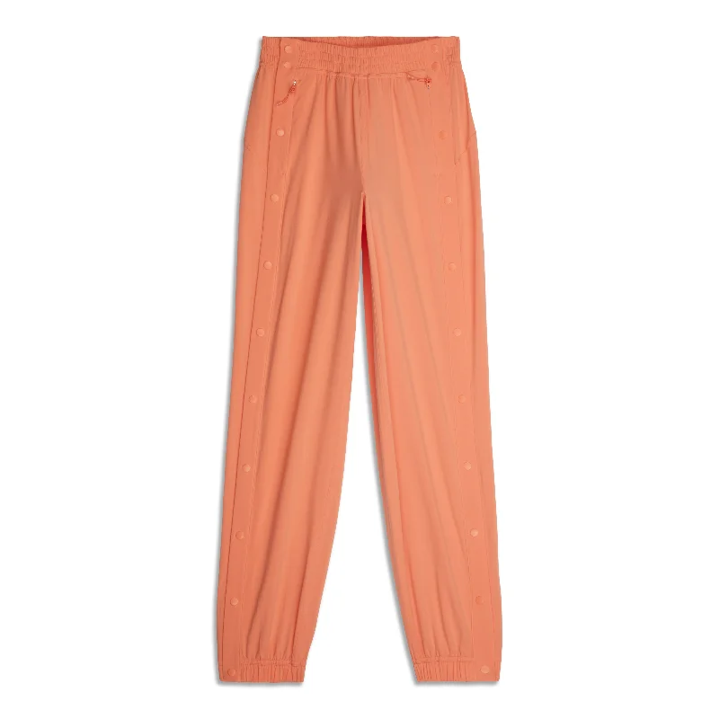 slim rest pants -Tear-Away Mid-Rise Track Pant - Resale