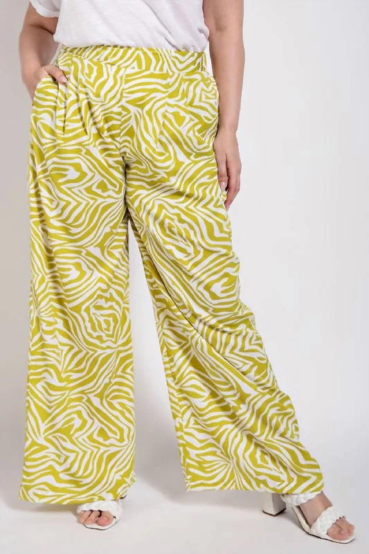 waffle stripe pants -Tell Me About The Day Palazzo In Avocado