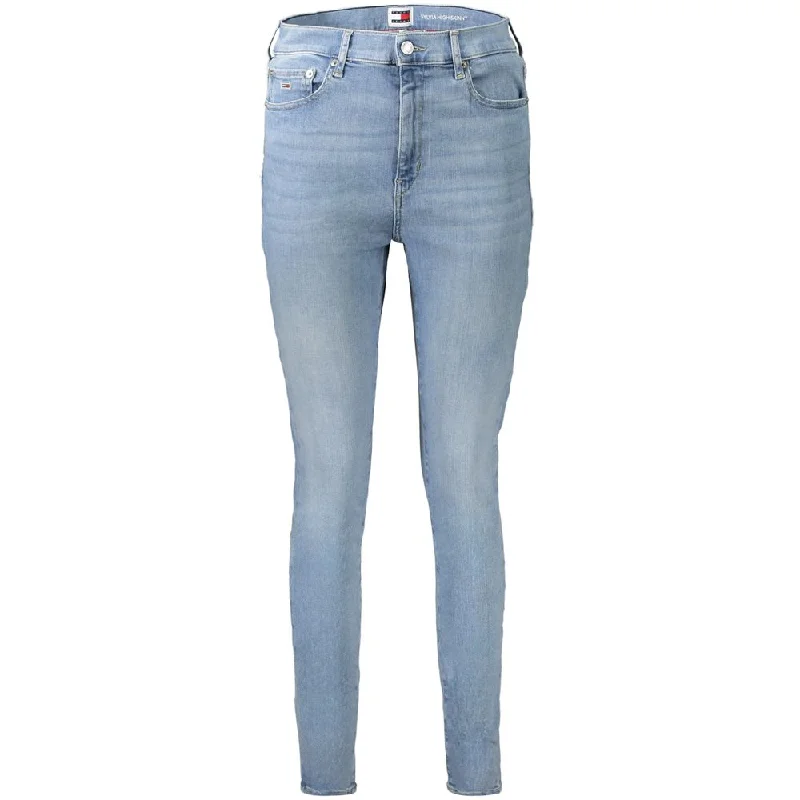 flare line pants -Tommy Hilfiger blue Cotton Women Skinny Women's Jean