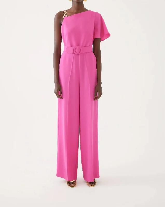 iron line pants -Tulum Jumpsuit In Pink