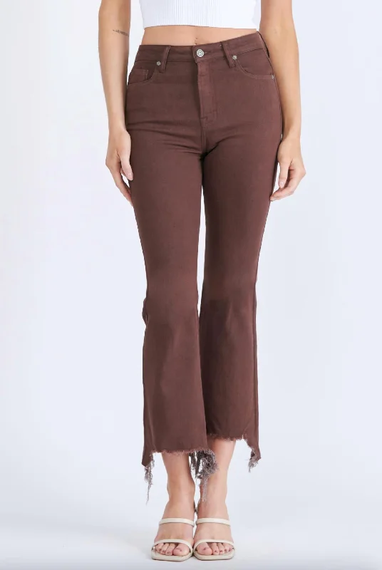 infant tough pants -Women's Happi High Rise Crop Flare Jean In Cocoa