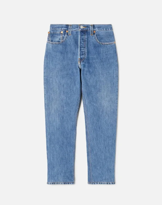 midi stretch pants -Women's High Rise Ankle Crop Jeans In Indigo