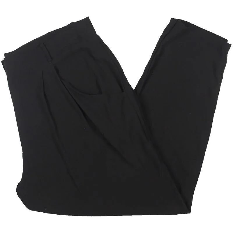 sporty gym pants -Womens Taper Silk Ankle Pants