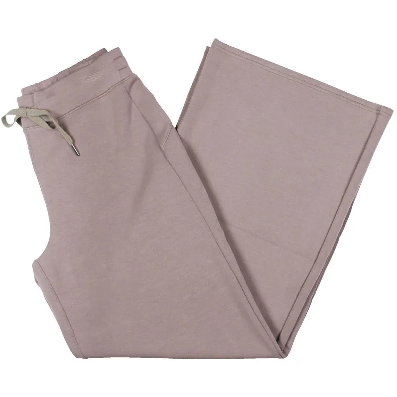 vented gym pants -Womens Wide Leg Elastic Waist Wide Leg Pants