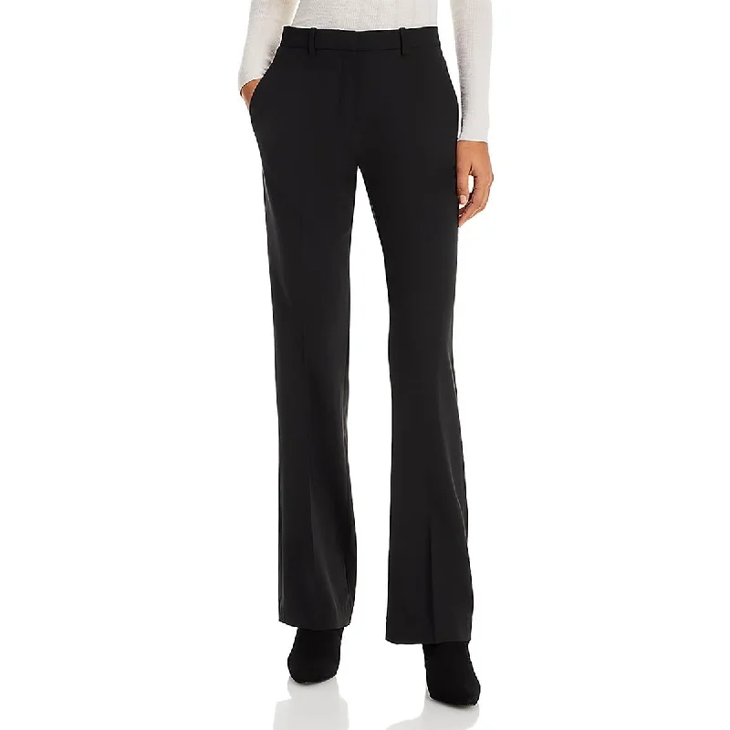 plus fit pants -Womens Wool Slim Flared Pants