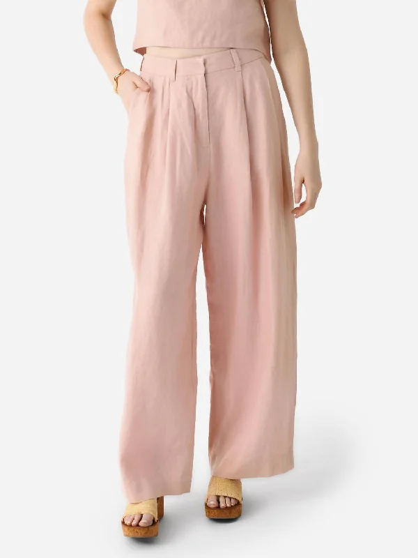 wide hem pants -Wyatt Trouser In Silver Pink